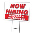 Signmission Now Hiring Waiters & Waitresses Yard & Stake outdoor plastic coroplast, C-1824-WAITERS & WAITRESSES C-1824-DS-WAITERS & WAITRESSES